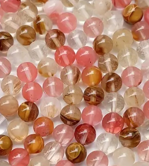 Natural Cherry Volcano Quartz